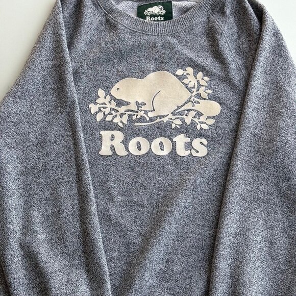 Roots Original Crew Sweatshirt SALT & PEPPER XS - Picture 5 of 5